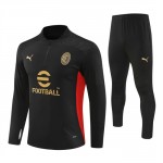 AC Mailand Training Sweatshirts Viertelreißverschluss 2024-25 Schwarze